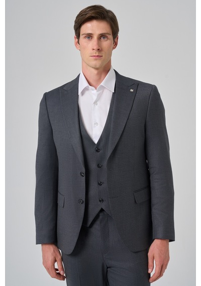 Morven Erkek Antrasit Poliviskon Yelekli Trend Desenli Slim Fit Sivri Yaka Takım Elbise 26mc001025053 Antrasit Morven Erkek Antrasit Poliviskon Yelekli Trend Desenli Slim Fit Sivri Yaka Takım Elbise 26mc001025053 Antrasit