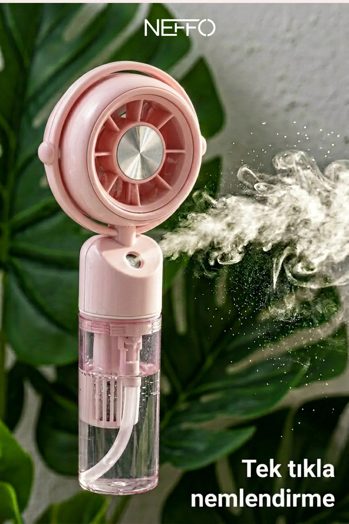 Taşınabilir Püskürtmeli Mini Fan Vantilatör 3 Kademeli Güçlü Sprey Fan Serinletici
