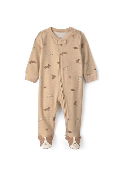 Carter's Erkek Bebek Fermuarlı Patikli Tulum Kahverengi 1v716910