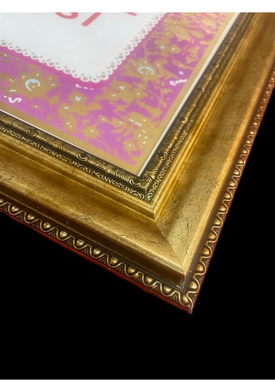 Avukatlık Ruhsatname Çerçevesi Gold Renk - 33x48 - Hakiki Camlı