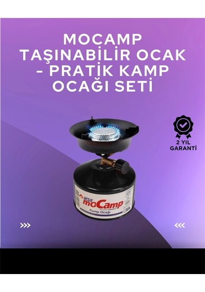 Hafif Ve Kompakt Tasarımlı Taşınabilir Kamp Ocağı Ergonomik Kullanım Siyah