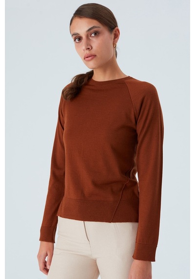Peraluna Vanessa Pullover Merino Yünlü Yanları Yırtmaçlı Ince Kadın Triko Kazak Kahve-kahve Kahve Peraluna Vanessa Pullover Merino Yünlü Yanları Yırtmaçlı Ince Kadın Triko Kazak Kahve-kahve Kahve