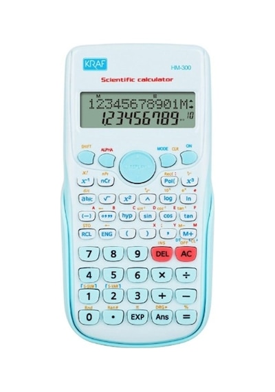 Kraf Bilimsel Fonksiyonlu Hesap Makinesi Hm-300 Açık Mavi