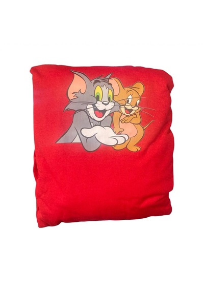Servis Kılıfı Likralı Tom & Jerry Kırmızı Set Çantalı 1