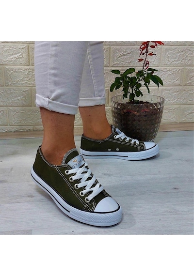 Fiyra 554 Haki Kısa Unisex Sneaker Keten Spor Ayakkabı 001