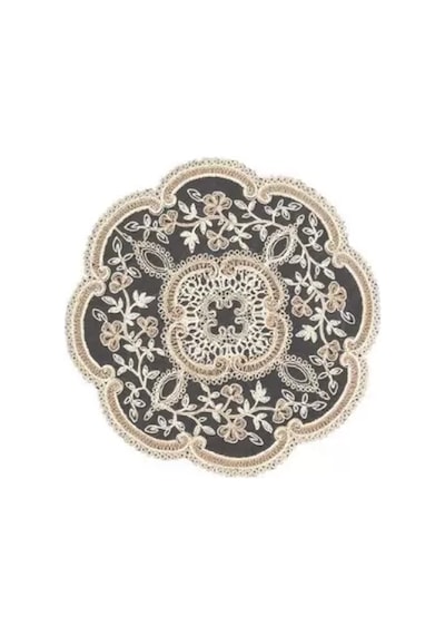 Alya Model No124 Gold 5 Parça Salon Takımı Dantelli Masa Örtüsü Runner Seti Çok Renkli