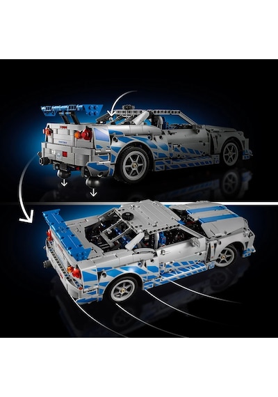 LEGO® Technic™ Daha Hızlı Daha Öfkeli Nissan Skyline Gt-R (R34) Araba 42210 - 18+ Yaratıcı Araç Modeli Yapım Seti (1410 Parça)
