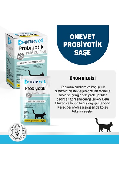Onevet Probiyotik Saşe 7x1 Gr Kediler İçin Sindirim Destekleyi...
