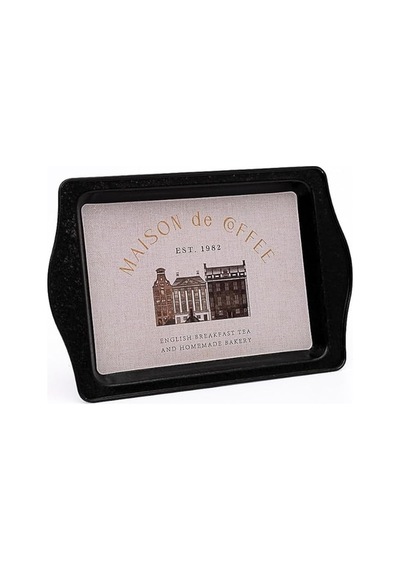 Evle-ee170-7f Azura Coffee Desenli Dikdörtgen Tepsi 16x25 Cm Azura Coffee Sku: Smg8690010580627