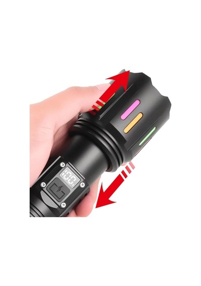 Peakstar Ps-9954 5000 Lümen 30w Zoomlu Led Powerbank Özellikli Şarjlı Profesyonel El Feneri