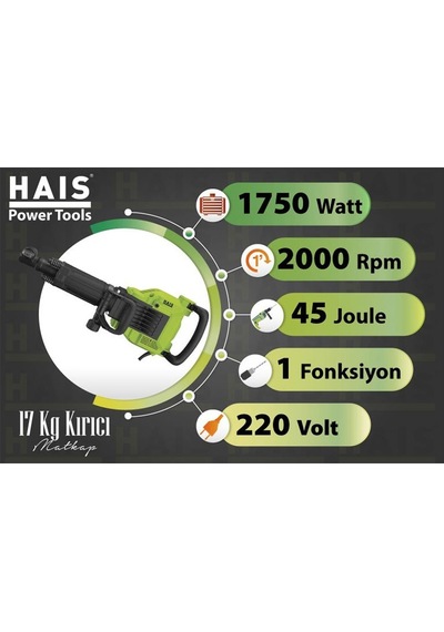 Hais Kırıcı Matkap 17 Kg 1750w Bdh1600x01