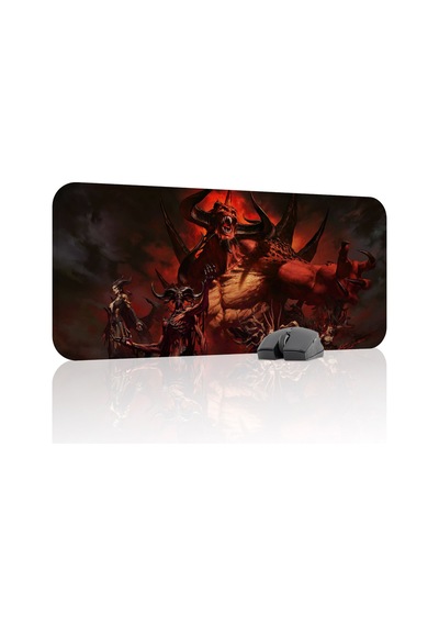 Diablo Kaymaz Dikişli Kauçuk Oyuncu Mousepad V1 - 70x30 Xl Gaming Mouse Pad Fare Altlığı