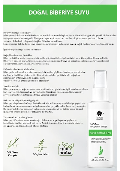 Orijinal Titanyum İğneli - 0,5mm 540 İğneli Dermaroller - Biberiye Suyu Seti Dökülme Karşıtı 100ml