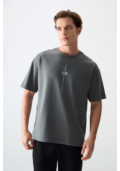 Air Jones Tommy Life Haki Pamuklu Kalın Yumuşak Dokulu Oversize Fit Baskılı Erkek T-shirt - 88373 Haki Air Jones Tommy Life Haki Pamuklu Kalın Yumuşak Dokulu Oversize Fit Baskılı Erkek T-shirt - 88373 Haki