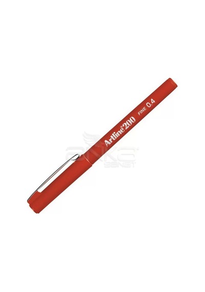 Artline Fineliner 200 0.4mm Ince Uçlu Yazı Ve Çizim Kalemi Red
