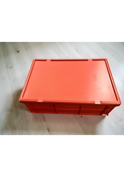 Kapaklı Plastik Kasa 600 400 200 Kırmızı