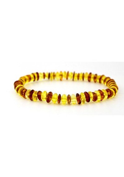 Kehribar Bileklik Amorf Tasarım Ambergold Blk23-87 Çok Renkli