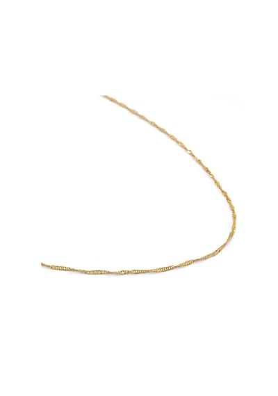 Altın Kaplama Singapur Zincir 45 Cm Zn-248 Altın