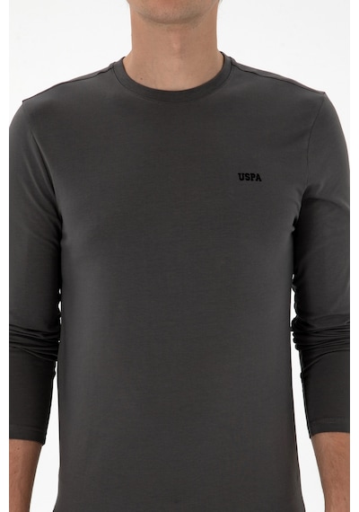 U.S. Polo Assn. Erkek Slim Fit Bisiklet Yaka Grı Süprem Basic Sweatshirt 50313744-VR024