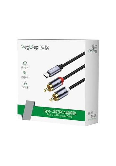 Usb Type-c To 2 Rca Ses Kablosu 3 Metre