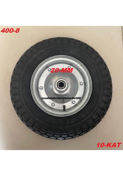 Bls 400-8 Havalı Teker Ağır Yük Taşıma Tekeri 600kg Havalı Tekerlek 10 Kat Mil 20mm