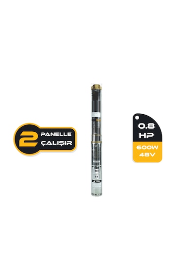 48 V Volt 0.8 Hp 0.6 Kw 600 W Watt Dc Kademeli Dalgıç Solar Pompa 1100 Watt Güneş Paneli Solar Sulama Paket Sistem