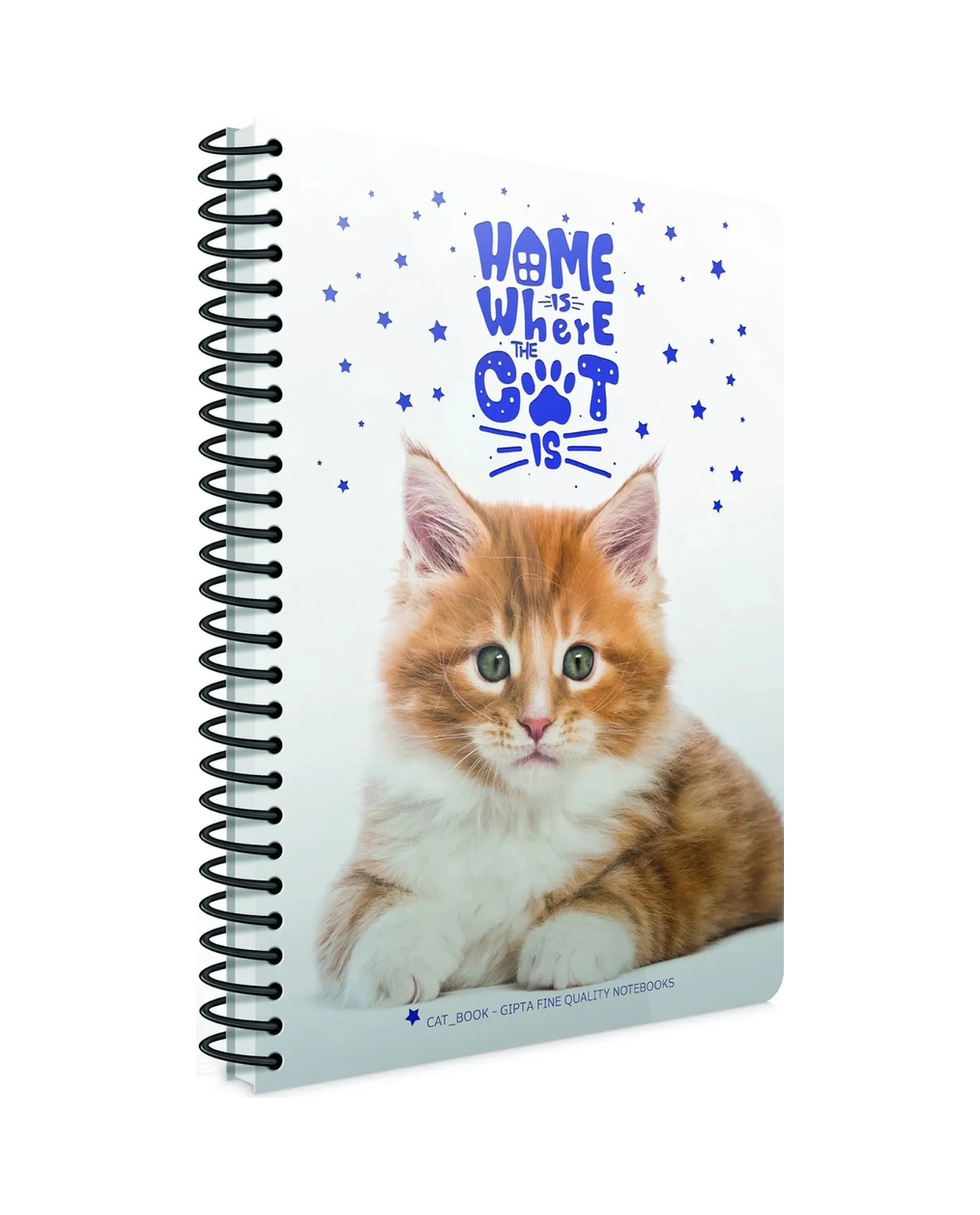 Cat-book Spiralli Plastik Kapak Defter A4 120 Yaprak Kareli 4 Lü Paket Kediler
