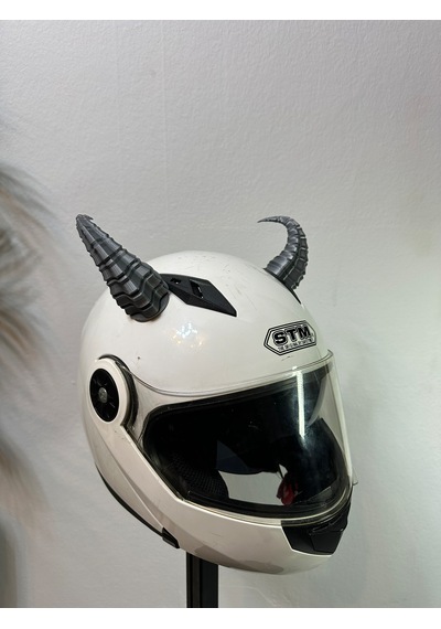 Motor & Motosiklet Gümüş Viking Boynuz Kask Dış Aksesuarı Diğer