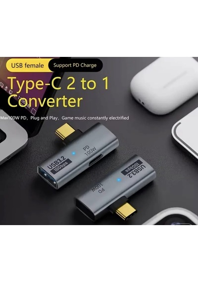 E-kervan 2'si 1'arada Type-c To Pd 100w Hızlı Şarj +usb Giriş 3.2 Çeviri Dönüştürücü Adaptör Ce Lisanslı Sertifikalı 1 Adet E-kervan 2'si 1'arada Type-c To Pd 100w Hızlı Şarj +usb Giriş 3.2 Çeviri Dönüştürücü Adaptör Ce Lisanslı Sertifikalı 1 Adet