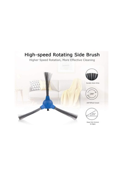Ayrex Detetap Eufy Robovac 11s, Robovac 12, Robovac 15c, Robovac 30, Robovac 30c, Robovac 35c Vakum, 6 Paket İçin Yan F Genel