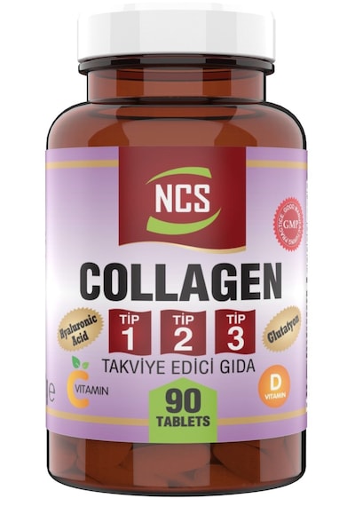 Ncs 90 Tablet Hidrolize Collagen Kolajen Type 1-2-3 Hyaluronic