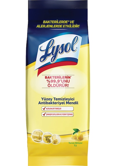 Lysol Yüzey Temizleyici Mendil 72 Yaprak