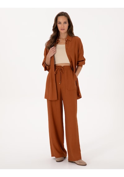 Pierre Cardin Kadın Tarçın Pantolon Kanvas-chino 50313701-vr191 Tarçın