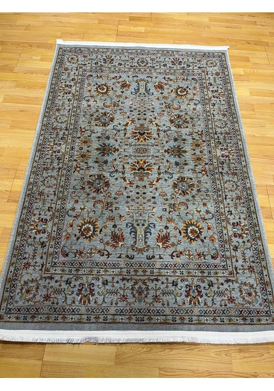 Melidia Rustik Serisi Vintage Salon Oturma Odası Halısı Mutfak Halısı Tozum Az İnce Makina Halısı Mavi Gri