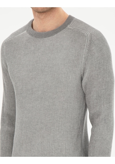 Pierre Cardin Erkek Açık Gri Melanj Kazak /triko 50297117-vr091 Açık Gri Melanj