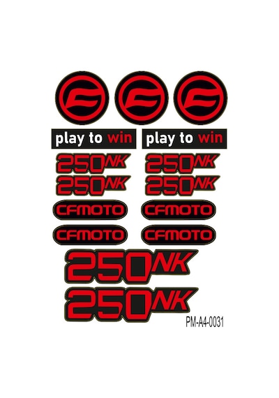 Sticker Seti 250nk Cfmoto Motosiklet A4 Ebatı 05 Nötr
