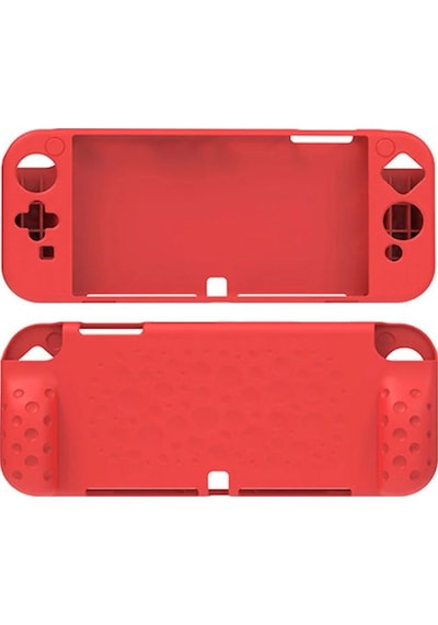 Nintendo Switch Oled El Destekli Grip Tasarımlı Koruyucu Silikon Kılıf Kırmızı