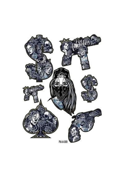 Los Angeles Dekor Tasarım A4 Çoklu Sticker Seti Diğer