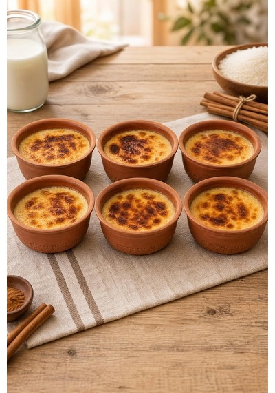 Tr 6 Adet Sütlaç Çömlek Kasesi Sufle Kasesi Ve Güveç Seti Fırın Kasesi, Toprak Çömlek Kase Takımı Mg01 Genel