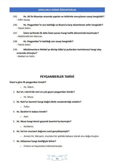 Sorularla Dinimi Öğreniyorum Kitabı