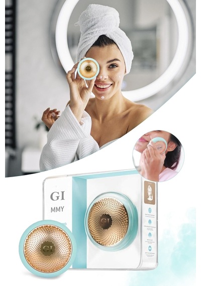 Ultrasonik Maske Uygulama Cihazı Işık Terapi Akıllı Peeling Mavi Yüz Maske Masaj Cihazı Karışık