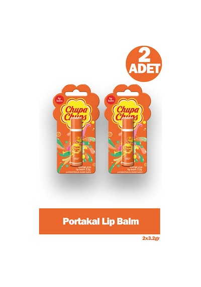 Chupa Chups Dudak Bakım Kremi 3.2 Gr - Portakal 2 Adet