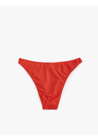 Koton Astarlı Dokulu Asimetrik Bel Bikini Altı Kırmızı 5sak00055mm Kırmızı