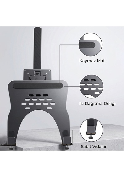 Powermaster Pm-27096 Profesyonel Amortisörlü 2'si 1 Arada Laptop Ve Monitör Standı