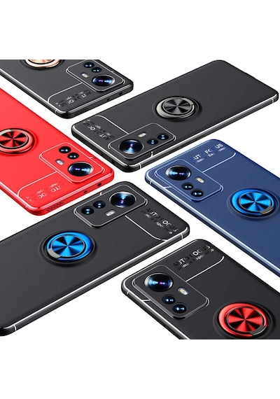 Xiaomi Mi 12 Pro Kilif Yüzüklü Magnetli Ravel Case Kapak 560951085