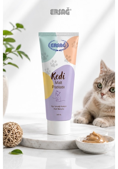 Ersağ Tüy Yumağı Kontrolü İçin Kedi Malt Pastası 100 ML