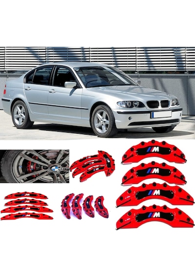 Bmw E46///m Kırmızı 17-18-19-20 Janta Uyumlu 4.lü Kaliper Kapagı