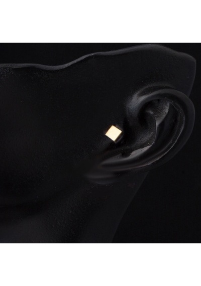 14 Ayar Altın Kare Tragus Küpe Kphsy14k22490