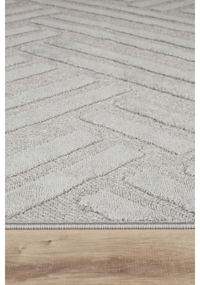 Kaşmir Halı İskandinav Frida Grey 80x300 Cm Salon Mutfak Halısı Yolluk Gri
