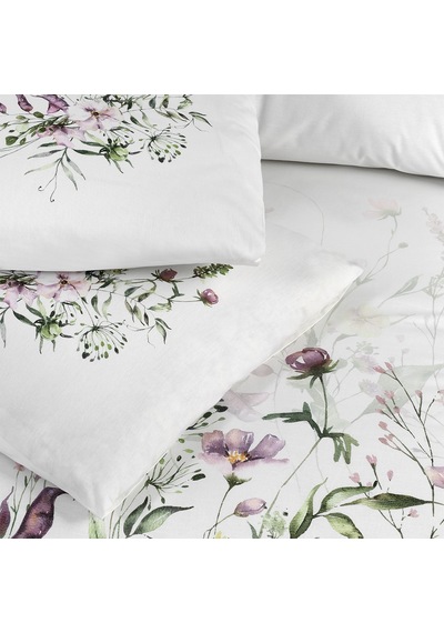 Garden Tek Kişilik %100 Pamuk Ranforce Nevresim Takımı Beyaz 57 Tel 3 Parça